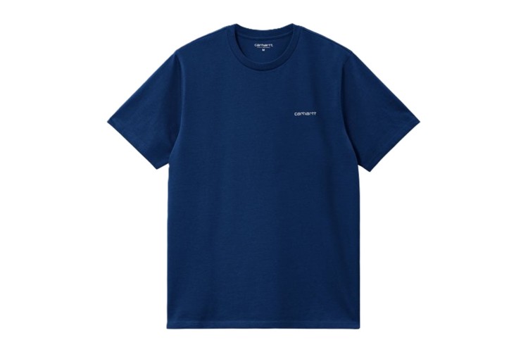 Carhartt WIP S/S Script Embroidery T-Shirt - Elder/White