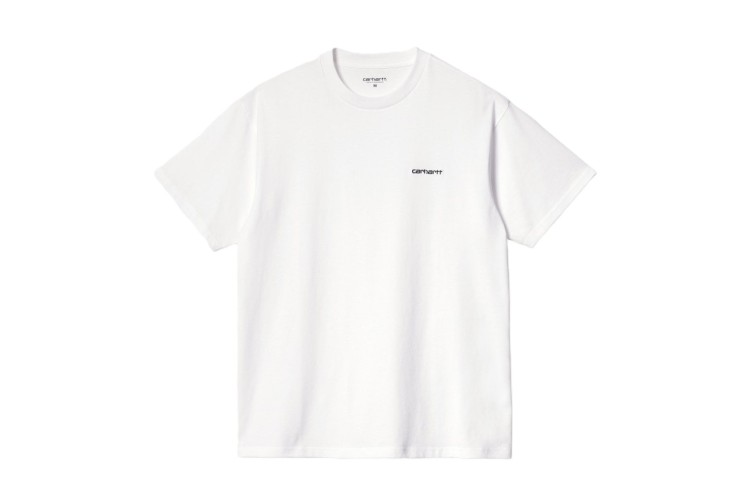 Carhartt WIP S/S Script Embroidery T-Shirt - White/Black 