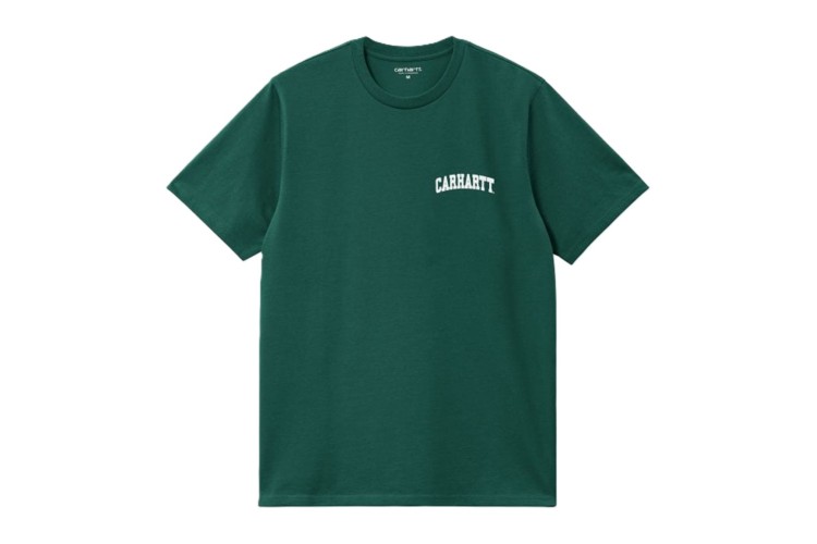 Carhartt WIP S/S University Script T-Shirt - Chervil/White