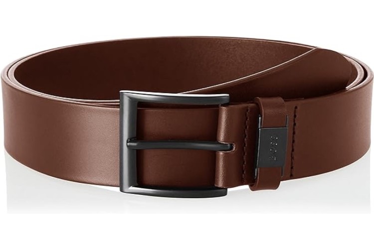 Hugo Boss Connio-B  Leather Belt - Dark Brown