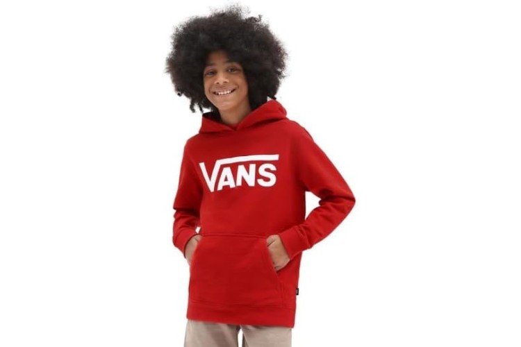 Vans Boys Classic Logo Pullover Hoody - True Red / White