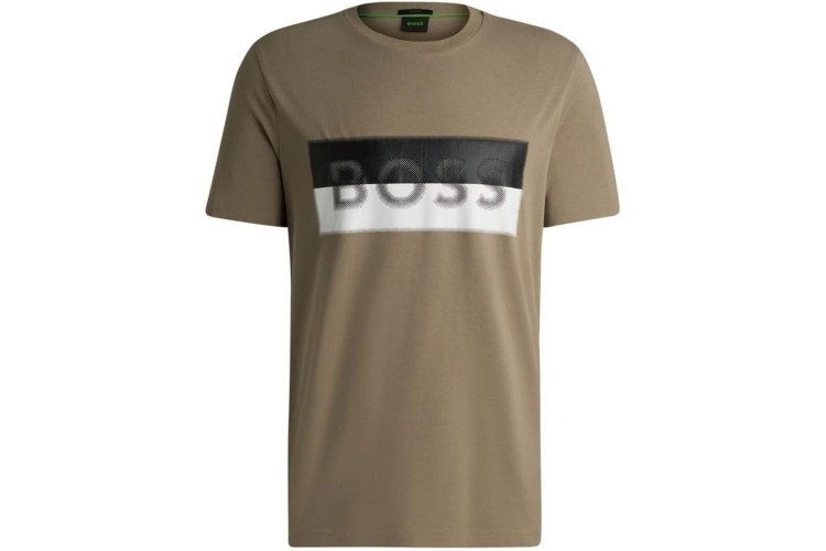 Boss Tee 9 Logo S/S T-Shirt -  Light Olive