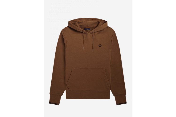 Fred Perry M2643 Tipped Hooded Sweatshirt - Shaded Stone