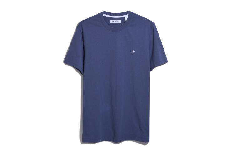 Penguin Pin Point Emb Logo T-Shirt - Blue Indigo