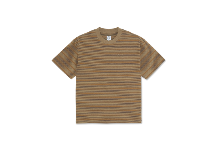 Polar Skate Co. Stripe Surf T-Shirt - Camel