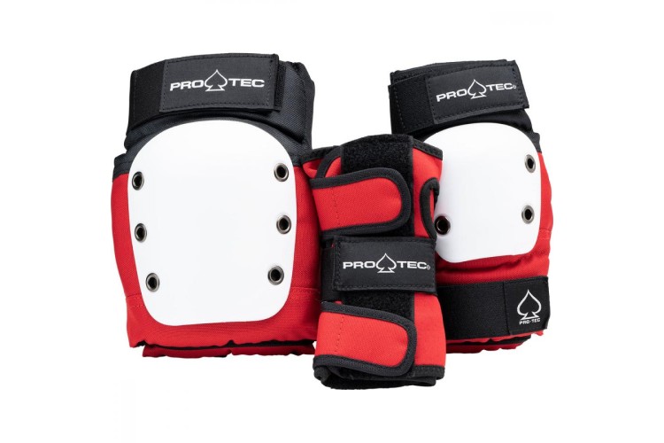 Pro-Tec Pads Street Gear Junior 3 Pack - Red/White/Black